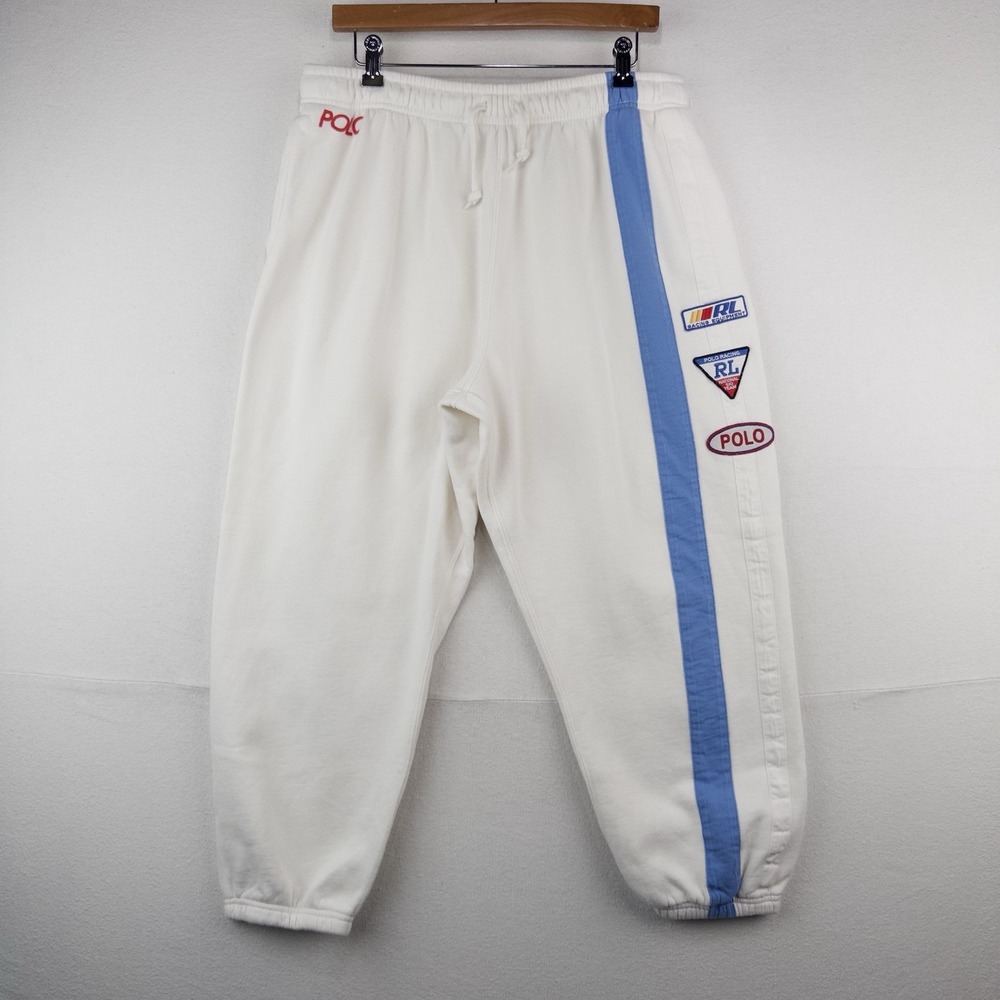Polo Ralph Lauren White Jogger Limited Edition World Cup Racing Ski Women's 2XL